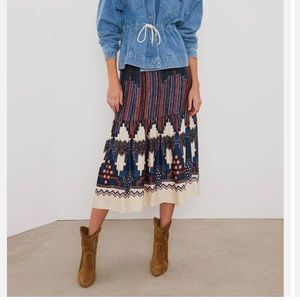 EUC BA&SH Maris Skirt in Bleu, EU Sz 2/US M
